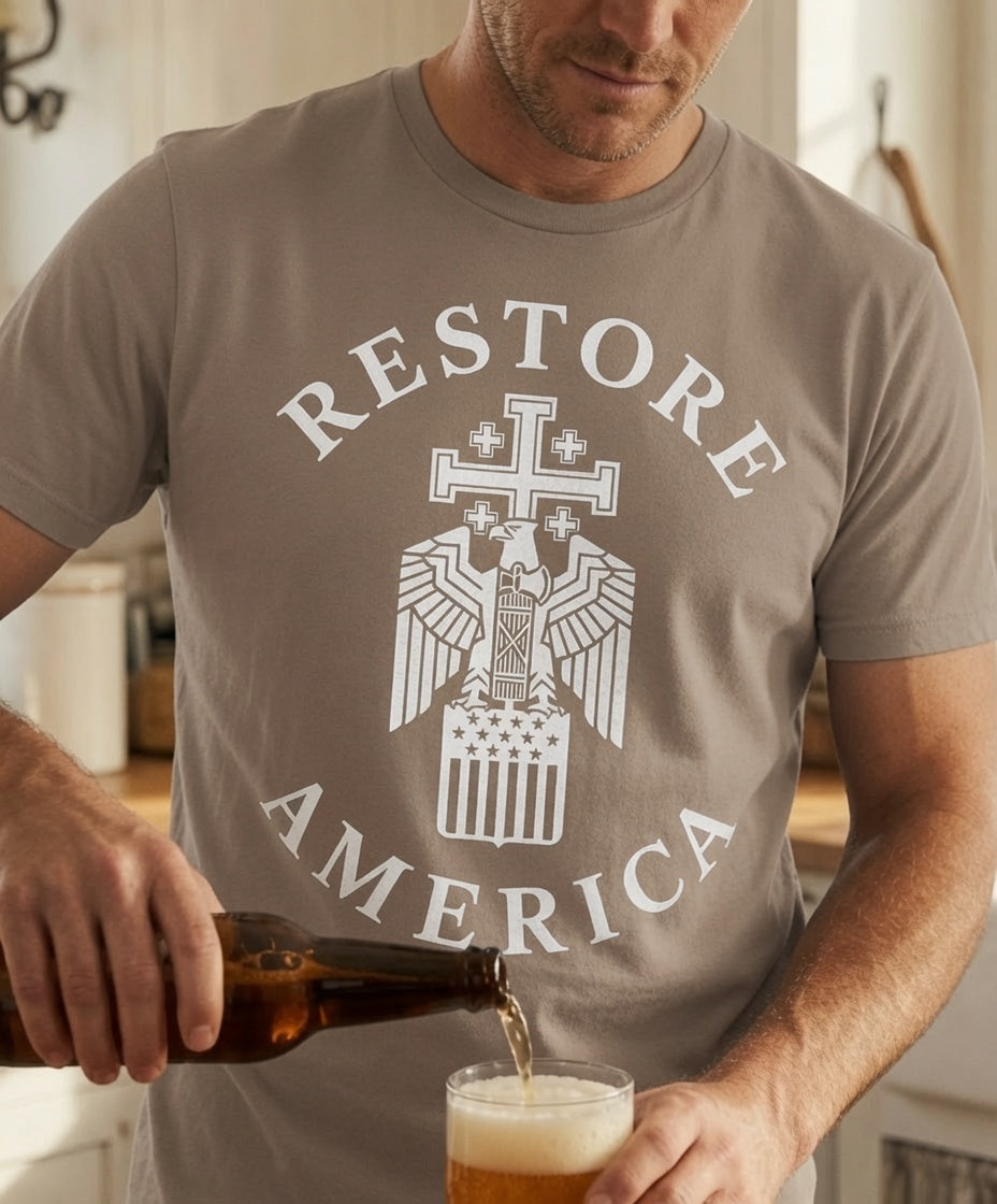 Restore America Crest Tee Monochrome