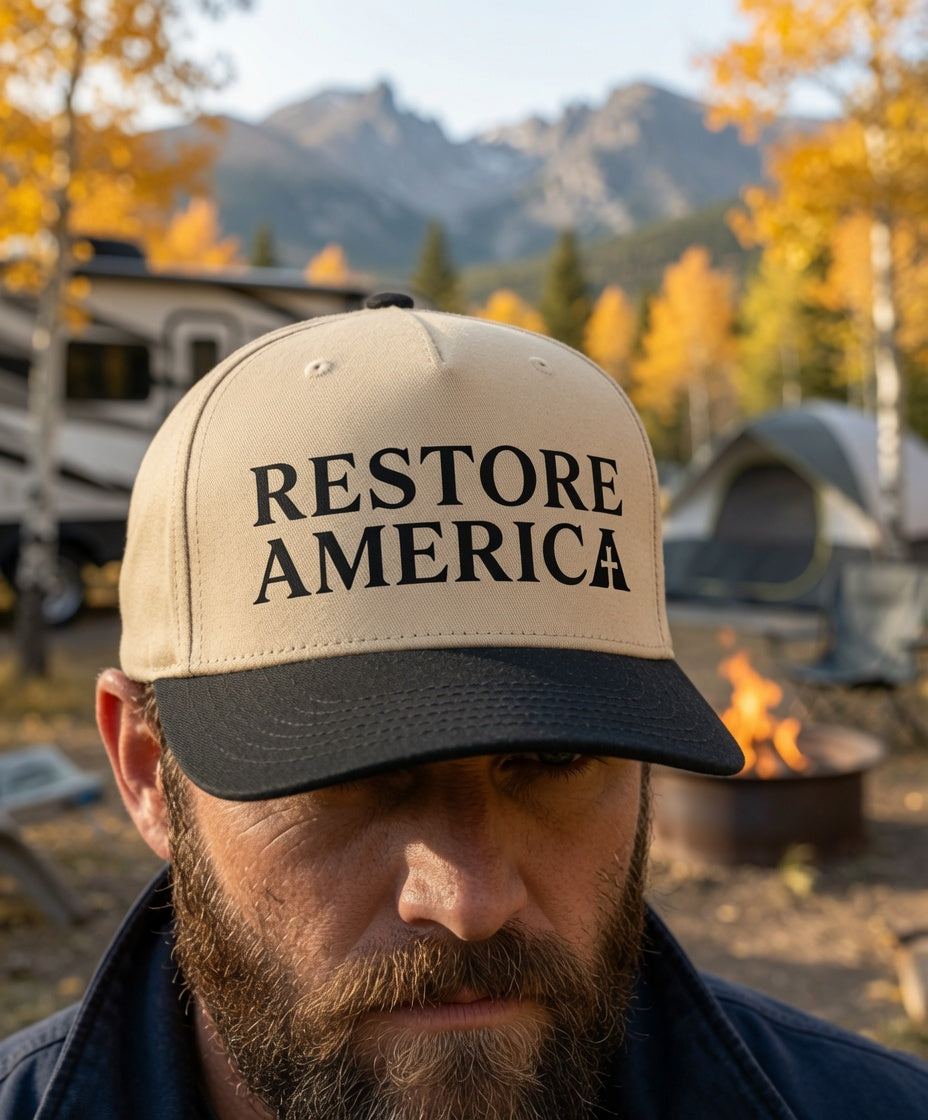 Restore America Wordmark Trucker Hat
