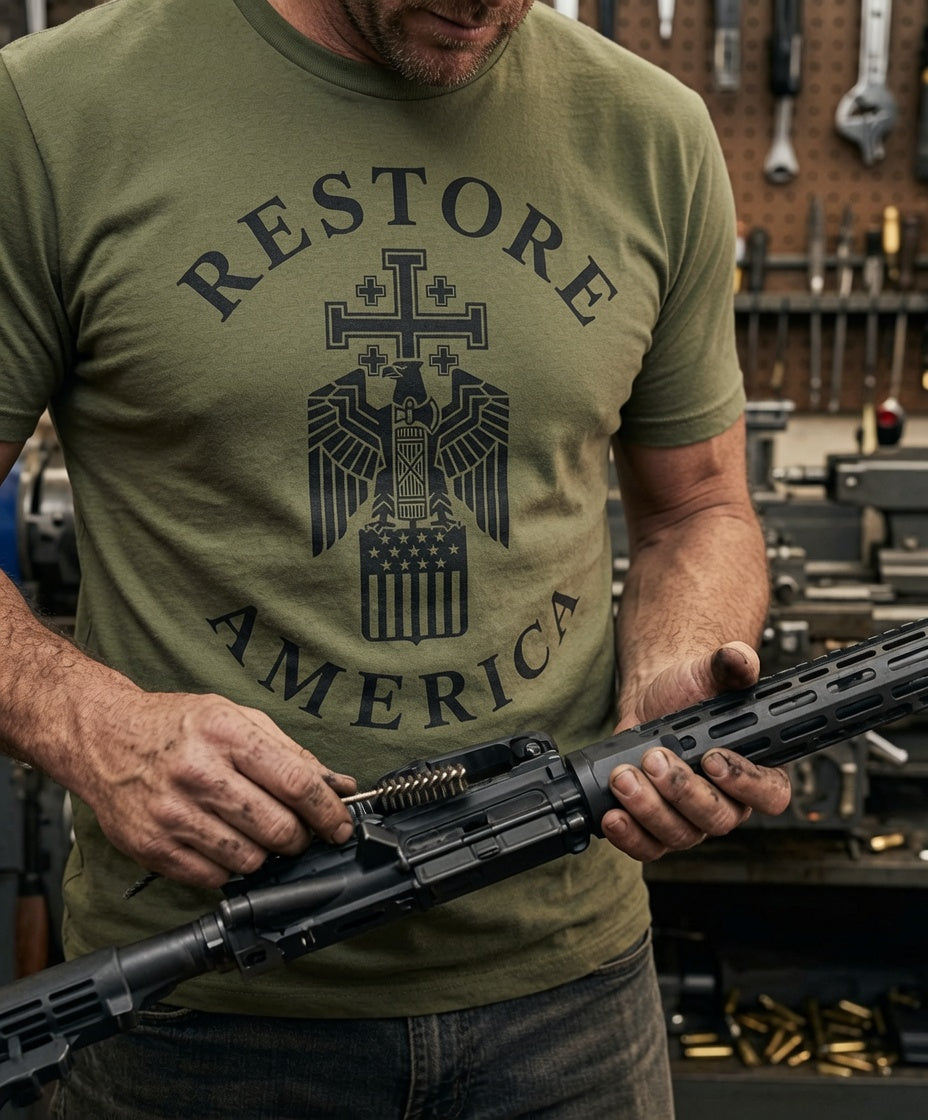 Restore America Crest Tee Forge